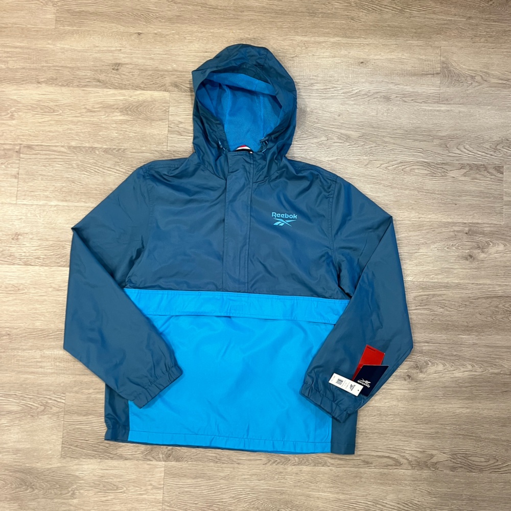 Large Teal Blue Reebok Outerwear jacket